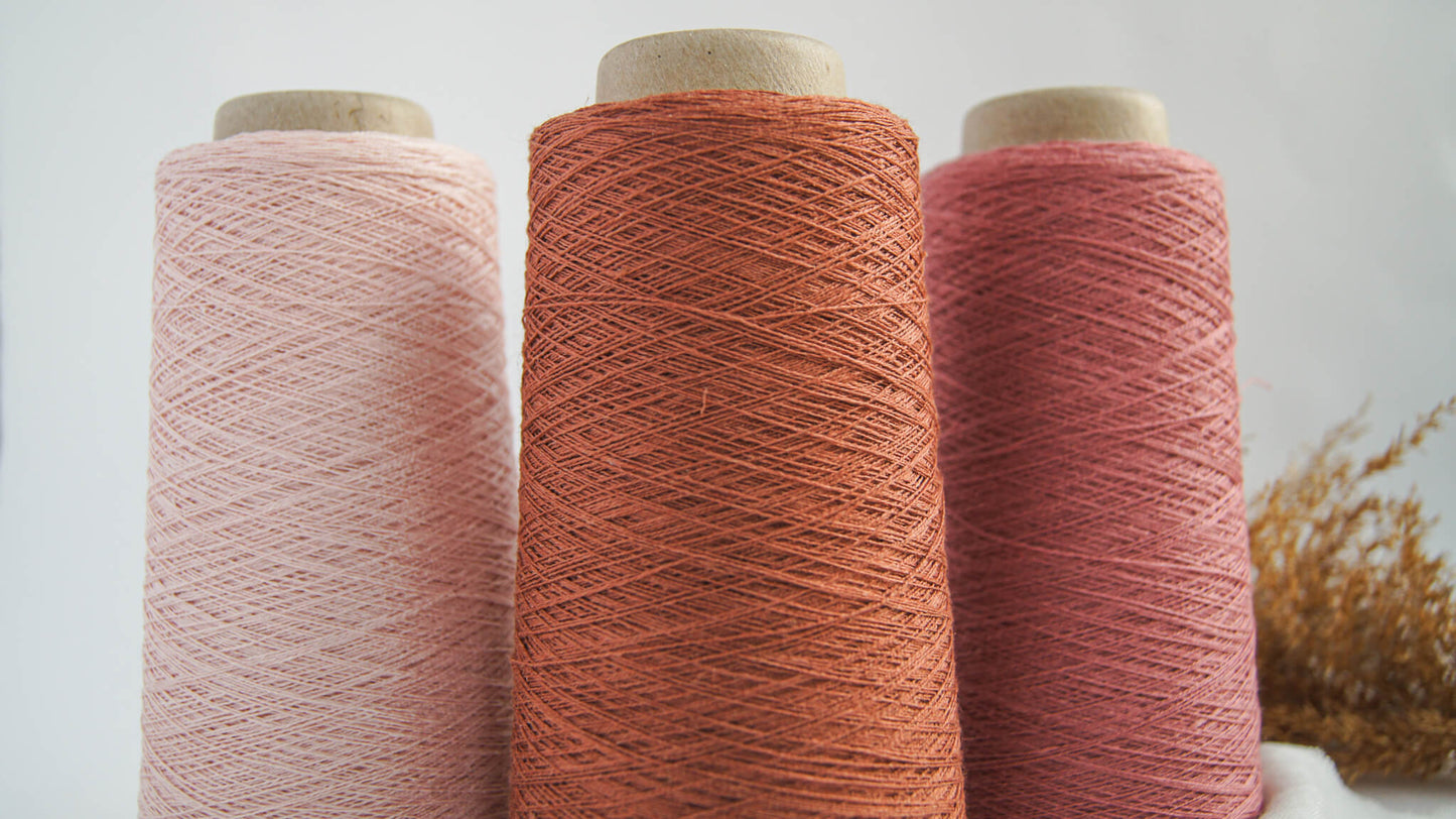 Fil de lin sur cone pour tricot machine et tissage - 2 ply linen yarn on cone for weaving and knitting machine
